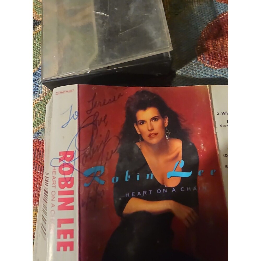 Signed Robin Lee Heart On A Chain Cassette Country Music